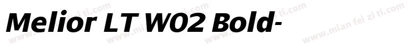 Melior LT W02 Bold字体转换